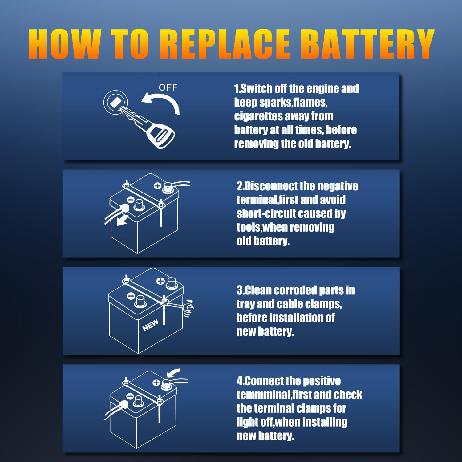 TPE Car Start Stop System BCI Group26 LiFePO4 Lithium-ion Battery 12.8V 800A Lightweight High Performance Battery Battery Level Display Left Negative Right Positive