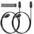 Adoreen Ultra-Thin Slim Digital Optical Audio Cable 8 FT/2 Pack, Fiber Optic Toslink SPDIF Cord Gold-Plated High-Speed Flexible & Durable for TV Soundbar Home Theater Game Console PS4 Xbox +Ties