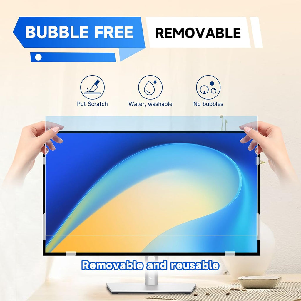 IPROKKO 【2 Pack】 22 inch Anti-Blue Light Monitor Screen Protector for 16:10 Widescreen,Removable Anti Glare Blue Light Blocking Screen Filter，LED PC Anti-UV Eye Protection Filter Film