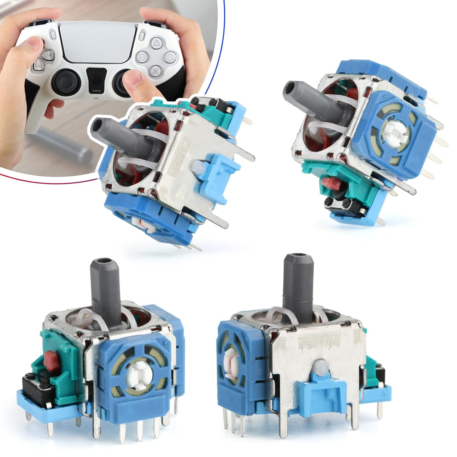 for 3D PS5 Joysticks Replacement for Sony PlayStation 5 PS5 Controller Joystick Replacement for PS5 Analog Stick Replacement for PS5 Thumbsticks Module Controller Replace Accessories (4PCS)