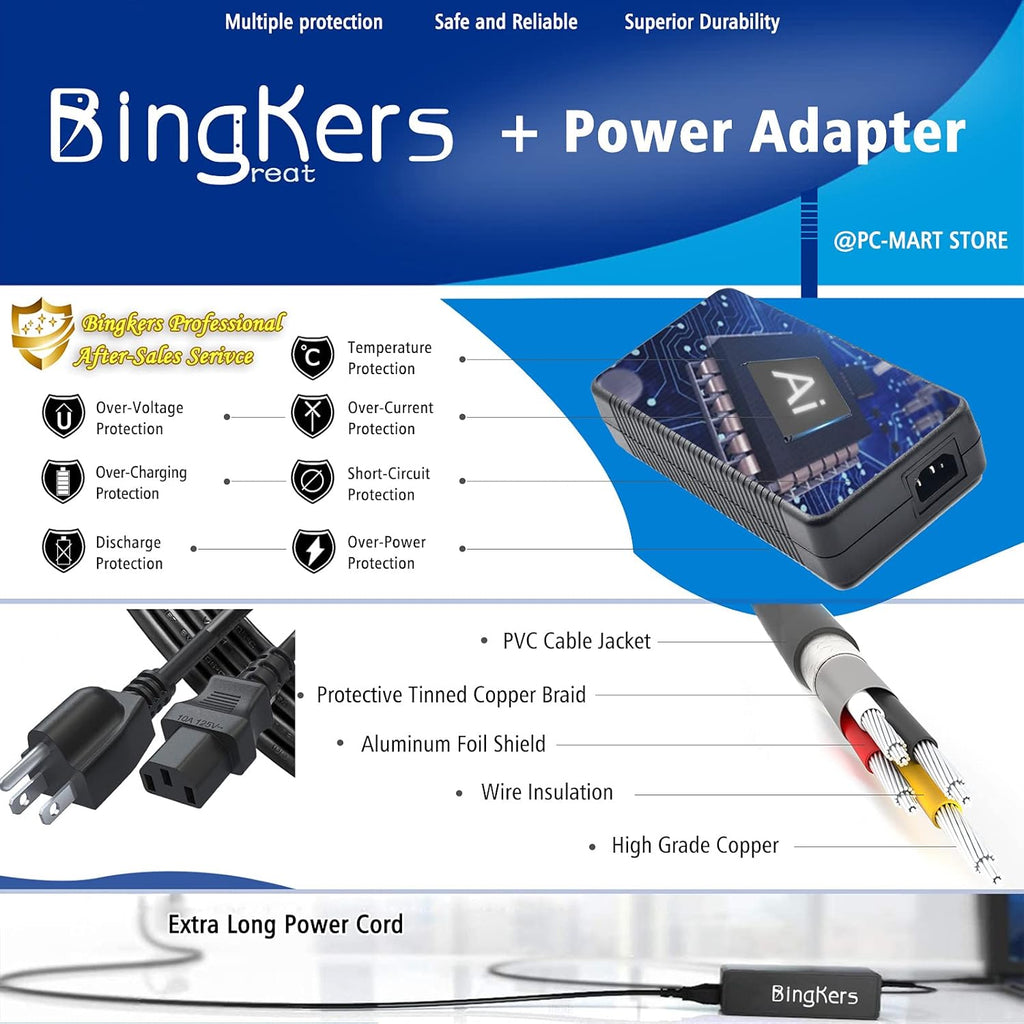 Bingkers. New 330W 19.5V 16.9A Power Adapter Power Supply ADP-330AB B for 330W Clevo P370SM-A, P570WM, MSI GT83VR GT73VR GT80S, Asus ROG GX700VO-GB012T Computer 330w Power Supply 4 Holes