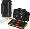 K&F Concept 24 Slots Memory Card Case, Water-Resistant Shockproof Memory Card Holder Storage Carrying Case for 12 SD SDXC SDHC Cards, 12 CFexpress Type A Cards