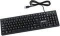 Manhattan Wired Computer Keyboard – Basic Black Keyboard - with 4.5ft USB-A Cable, 104-keys, Foldable Stands - Compatible for Windows, PC, Laptop - 3 Yr Mfg Warranty – 179324