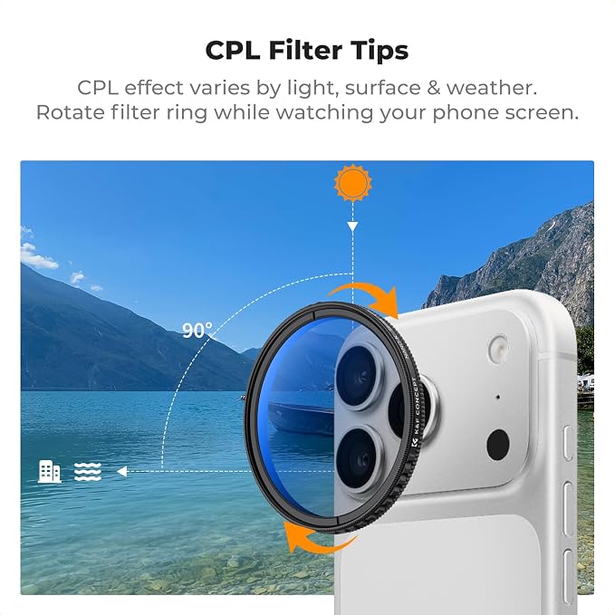 K&F CONCEPT FA301 Snap-On CPL Filter - Image 9