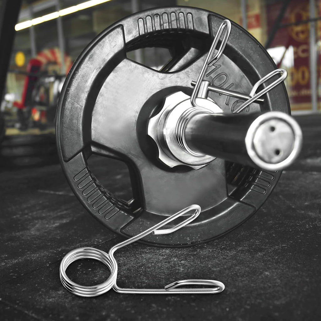 4 Pieces 2 Inch Dumbbell Spring Collars Barbell Clamps Locking Collars Clips for Weightlifting Exercise Fitness Training Supplies