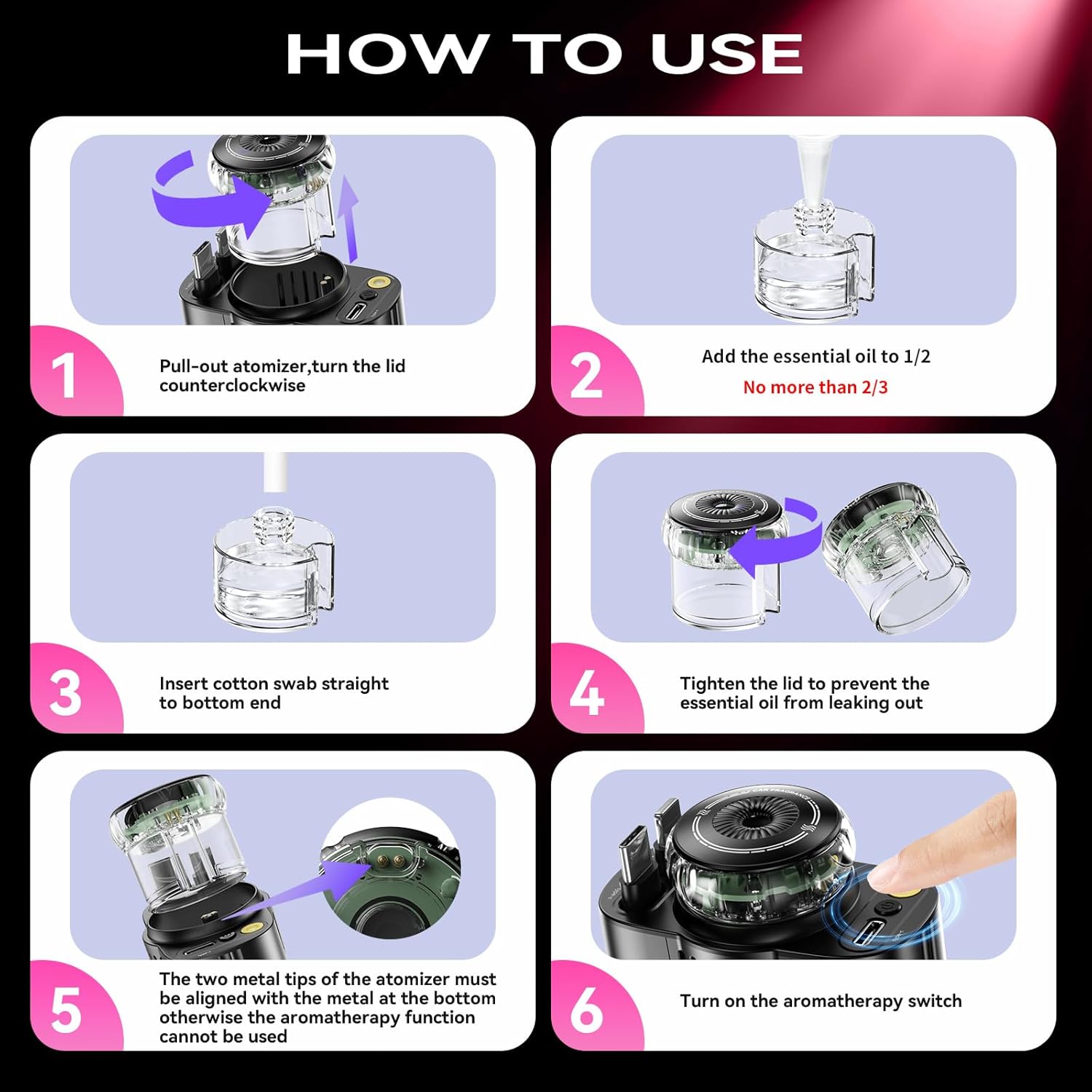 Retractable Car Charger with Aromatherapy and Starlight, 5 in 1 USB C Car Charger Adapter, 69W Fast Charging Cars Phone Chargers, Cars Air Freshener Compatible with iPhone 16 15 14 13 12 and Android