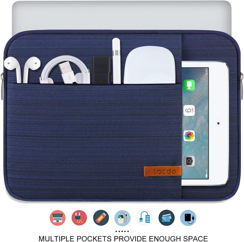 Lacdo Laptop Sleeve Case for 14 inch New MacBook Pro M4/M3/M2/M1 Chips Pro Max A3112 A3401 A3185 A2918 A2992 A2779 2024-2021, 13.8" 13.5" Microsoft Surface Laptop 7th 6 5 4 3 Computer Bag, Blue