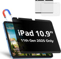 Magnetic Privacy Screen Protector Compatible with iPad A16 (10/11th Generation) 10.9 /11Inch 2022/2025, Anti Glare Shield Anti Blue Light Filter, Bubble-Free Film Easy Install Black Security Guard