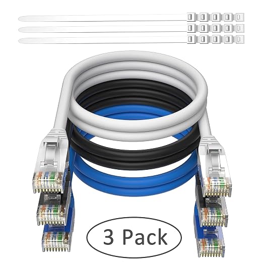 Adoreen Cat 6 Ethernet Cable 2 Ft-3 Pack, High Speed Short Patch Cables Network - Image 6