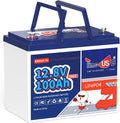 12V 100Ah Group24 Mini LiFePO4 Battery, Grade A Battery Cells, Drop-in Replacement for Lead Acid Battery, 100A BMS, Up to 15000 Cycles, Lithium Battery for RVs, Trolling Motor & Solar System