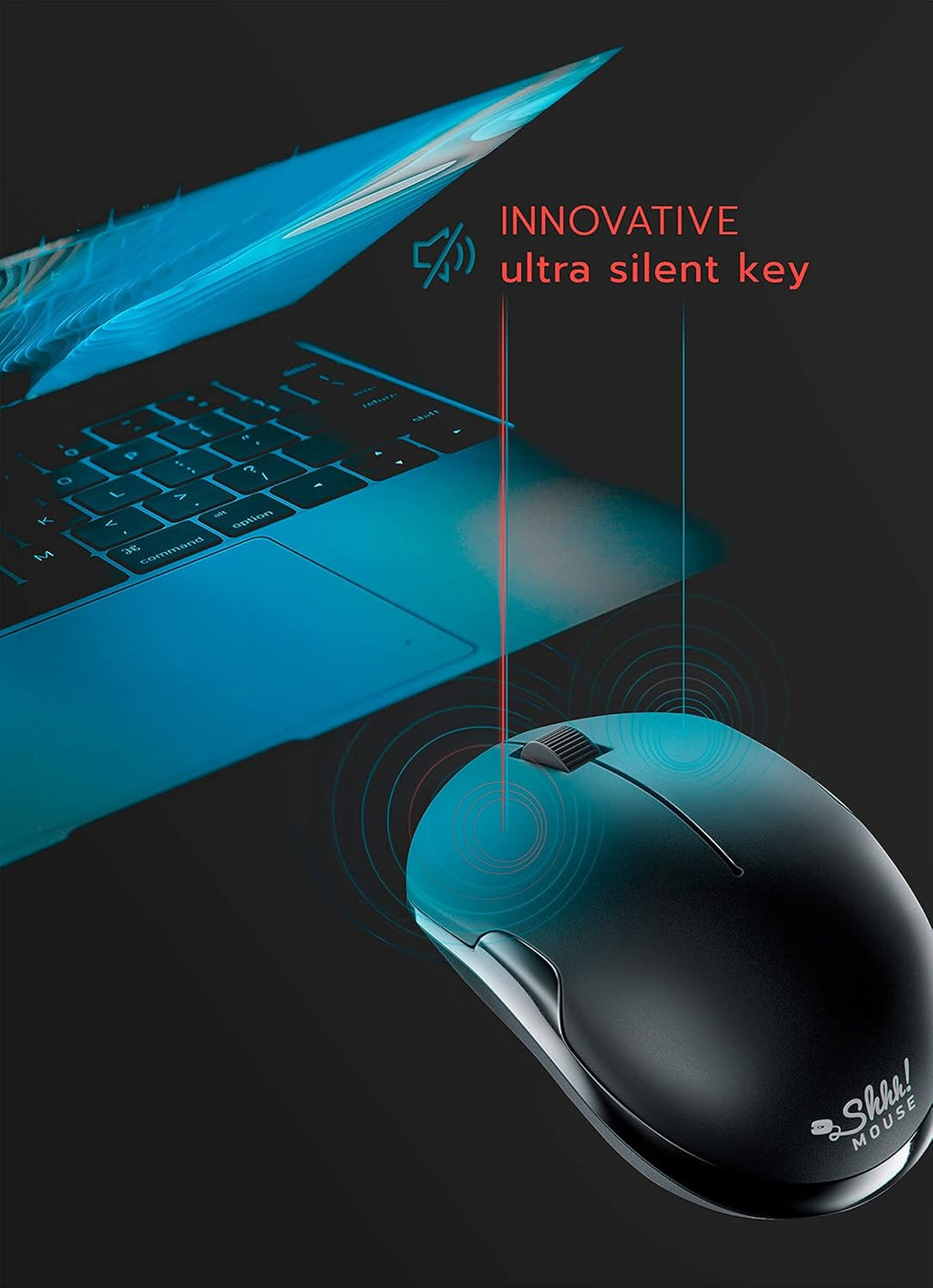 – Wireless Silent Optical Mouse with USB Receiver and Batteries – Cordless, Portable, Quiet Click Mouse for PC, Laptop, Chromebook, Computer