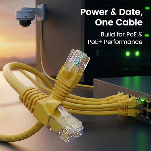 GEARit Cat 6 Ethernet Patch Cable 7 ft Yellow Cat6 Patch Cables 7ft - Image 7