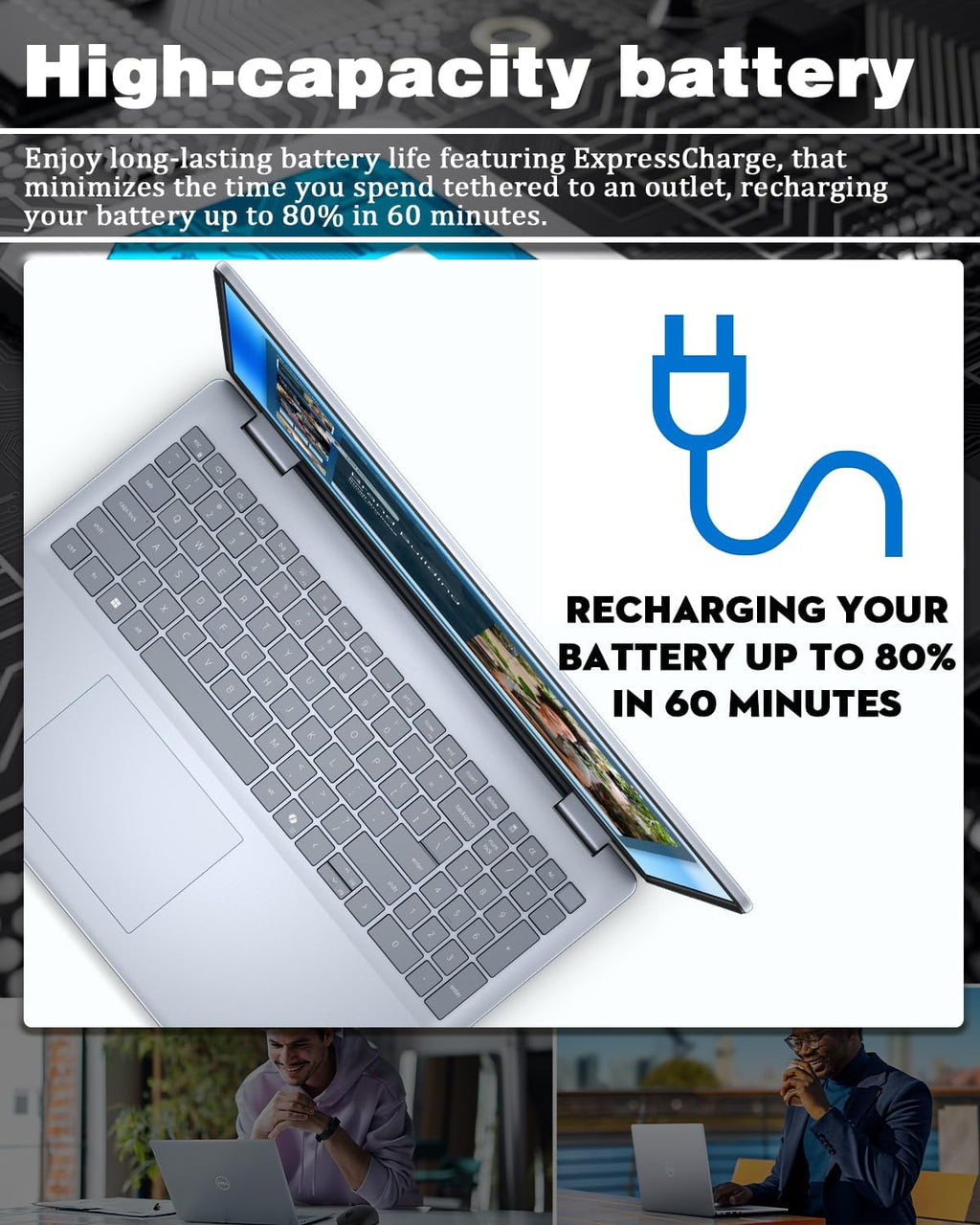 Dell Inspiron 16 Business Laptop - 16'' Touchscreen FHD+ Dsiaplay, Intel 10-Core 7 150U(Up to 5.4GHz) Express Charge, Backlit Keyboard, Windows 11 pro, Fingerprint (16GB RAM | 1TB SSD