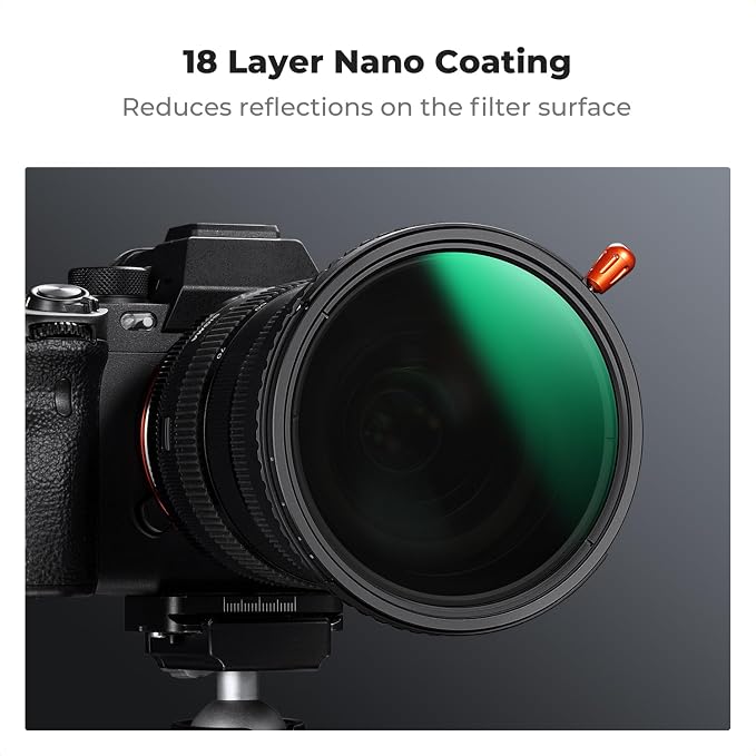 K&F CONCEPT 40.5mm Black Diffusion Mist Effect 1/4 & Variable ND2-32 & Circular - Image 6