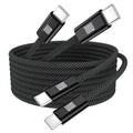 USB-C to USB-C Cable, [6.6ft, 2-Pack] 100W USB C to C Fast Charging Cable, Braided Type C Charger Fast USBC to USBC Cable for iPhone 17 16 15 Pro Max Plus,MacBook Pro,iPad,Galaxy S25/S24 Ultra,Pixel