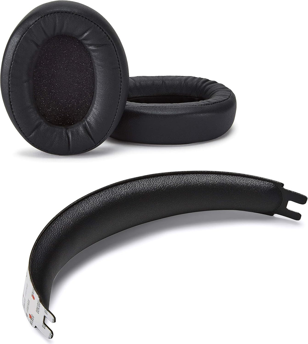 Premium Ear Pads and Headband Compatible with Kingston HyperX Cloud Flight S and Cloud Flight Headphones (Black). Protein Leather | Soft High-Density Foam | Easy Installation