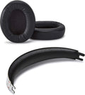 Premium Ear Pads and Headband Compatible with Kingston HyperX Cloud Flight S and Cloud Flight Headphones (Black). Protein Leather | Soft High-Density Foam | Easy Installation