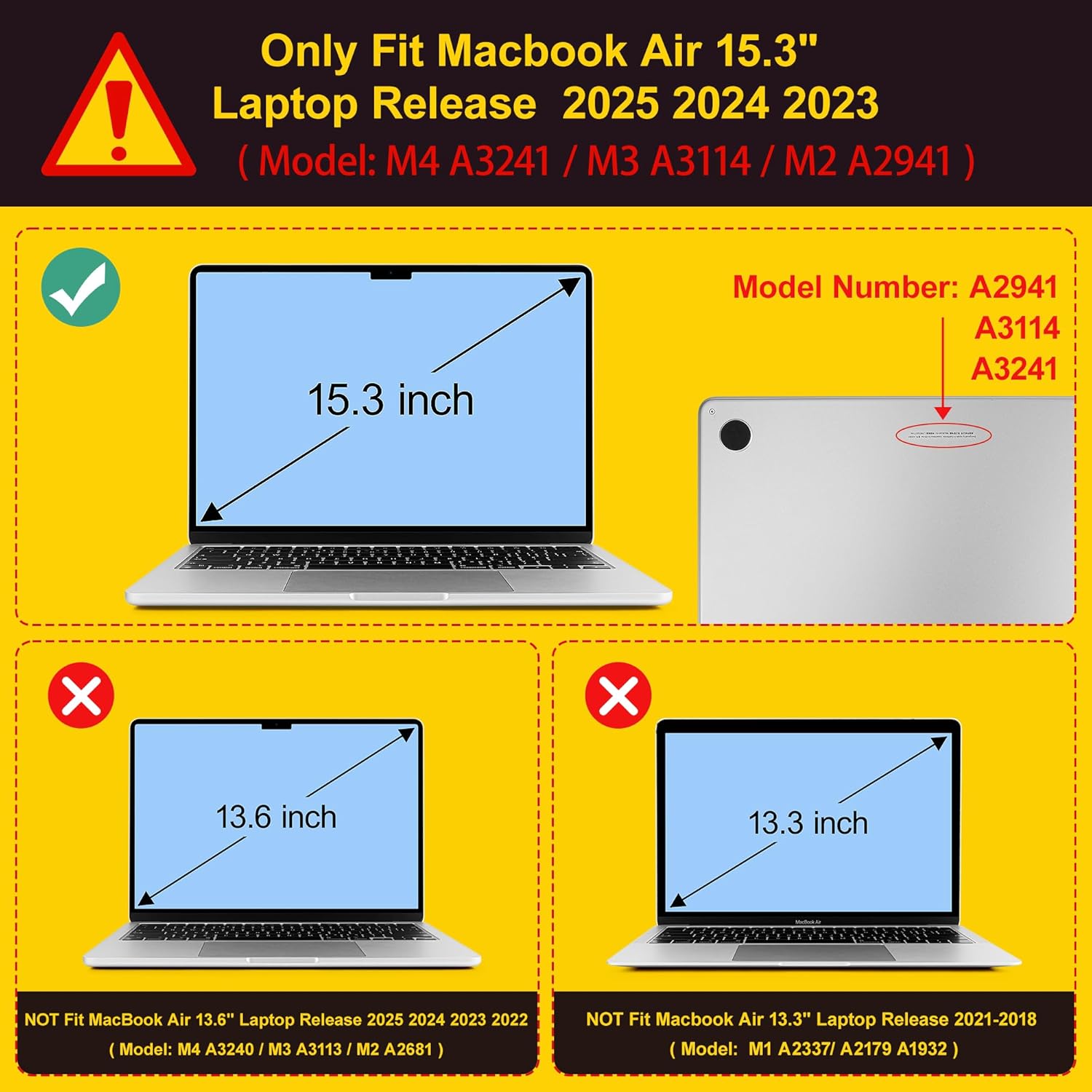Mektron Compatible with M4 MacBook Air 15 inch Case 2025 A3241 2024 2023 M3 A3114 A2941 M2 Liquid Retina Display Touch ID, Plastic Hard Case & Keyboard Skin & Screen Protector - Roses Succulents