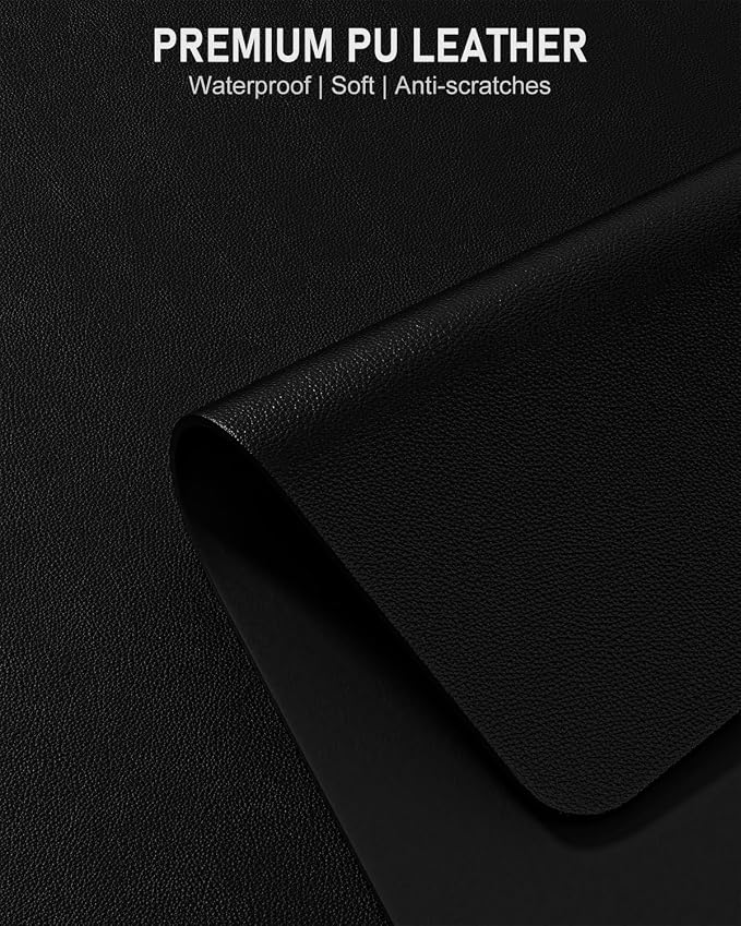 Desk Pad, 23.6" x 13.8" PU Leather Non-Slip Desk Mat Large Mouse Pad - Image 3