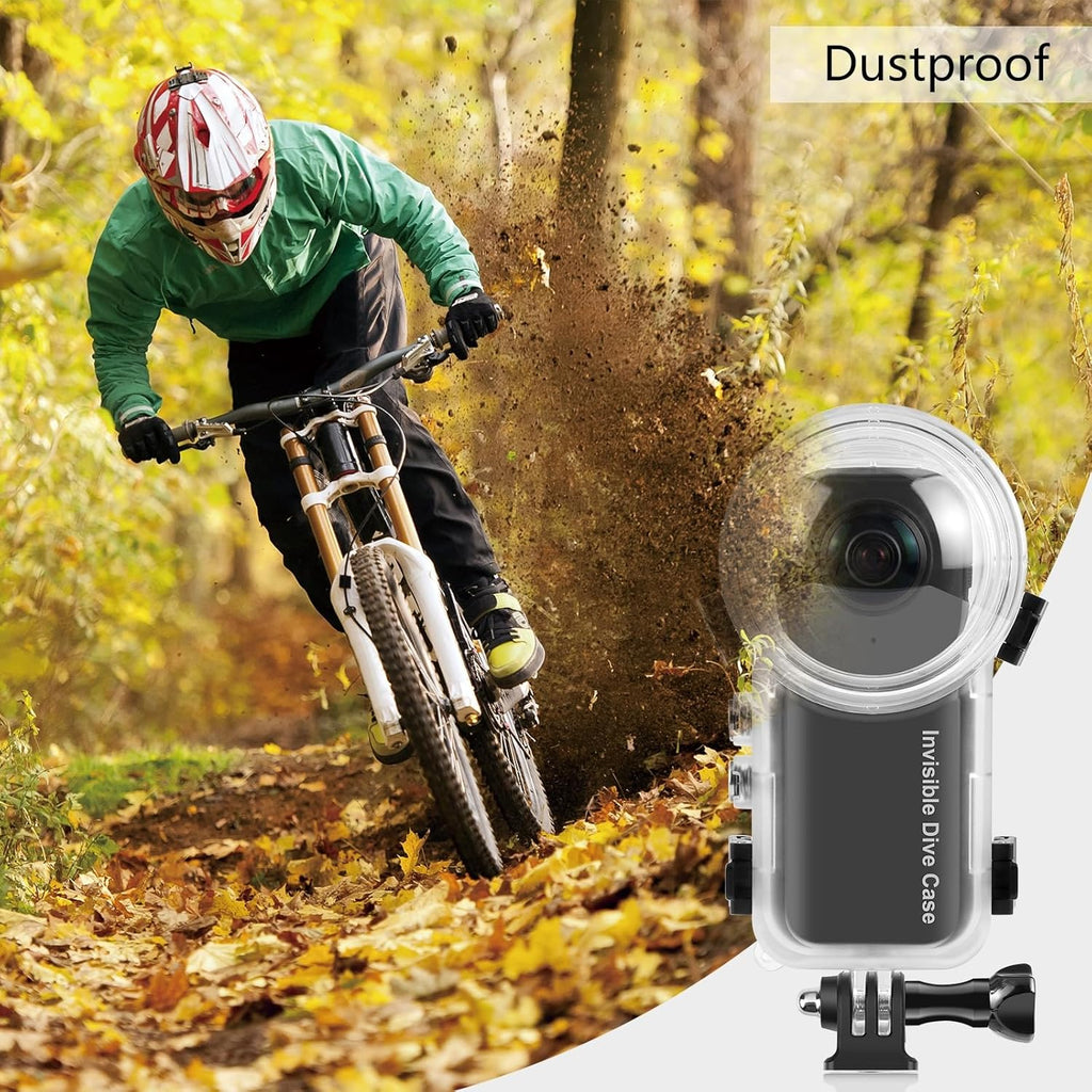 Invisible Dive Case for Insta360 X4, FotStdio Insta 360 X4 Waterproof Case 50m/164ft Underwater Diving Housing Cover Protective Sealed Shell Photography Housings Action Camera Accessories