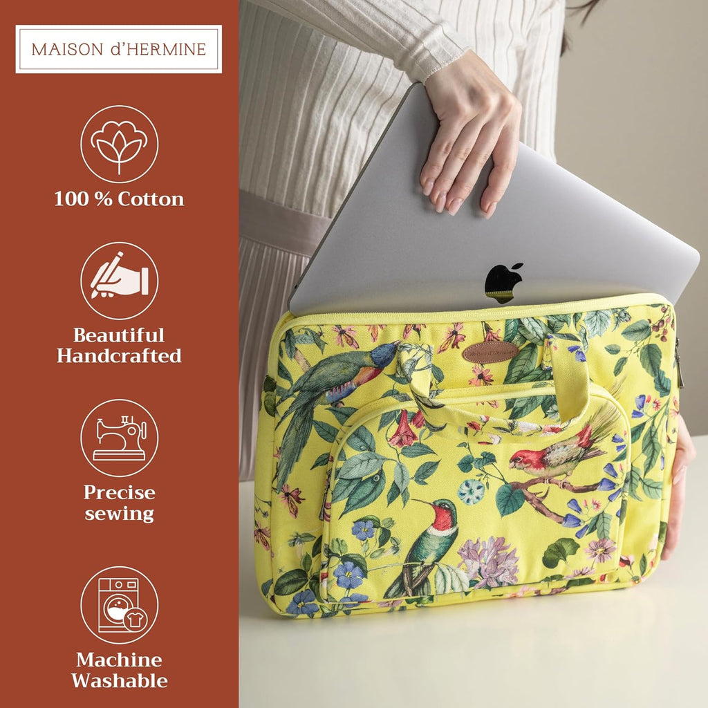 Maison d'Hermine Laptop bag with front pocket Stain and water repellent Cotton canvas