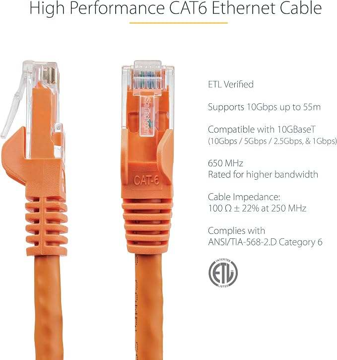 StarTech 10ft CAT6 Ethernet Cable - Image 2