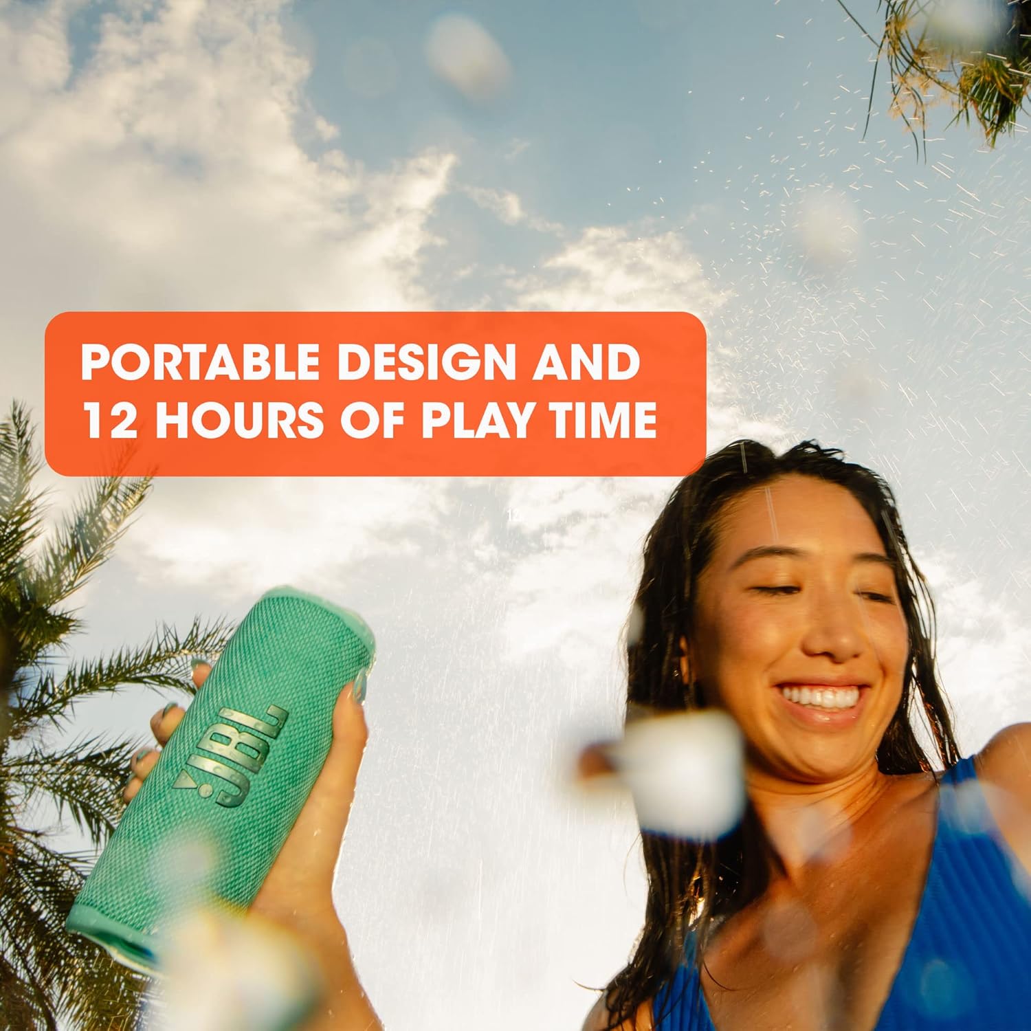 JBL Flip 6, Pink - Waterproof, Portable & Durable Bluetooth Speaker - Up to 12 Hours of Wireless Streaming - Includes Noise-Canceling Speakerphone, Voice Assistant Connect+