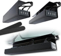 No-Screw Under Desk Cable Management Tray - Self-Adhesive Installation, Cord Management, Cable Tray, Under Desk Wire Organizer - Black Set of 2