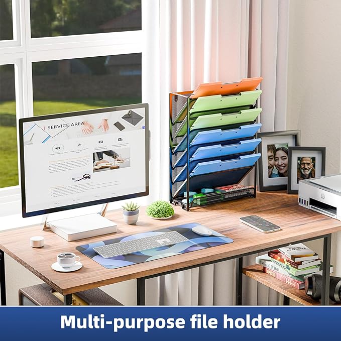 Simple Trending Wall File Organizer, Mesh 7-Tier Vertical Hanging File Holder - Image 5