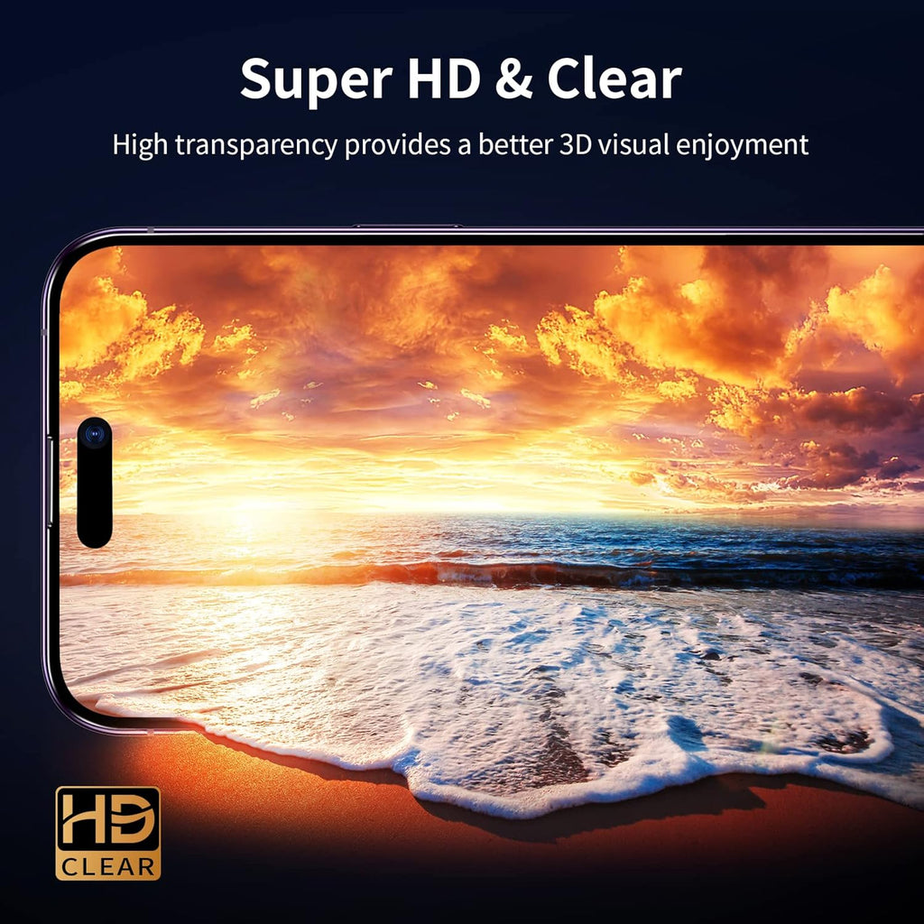 Fotbor for iPhone 13 Pro Max Screen Protector [3 Pack], iPhone 14 Plus Screen Protector Tempered Glass, Sensor Protection, Full Coverage Ultra Clear 6.7 Inch