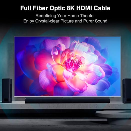 RUIPRO 8K Detachable Full Fiber Optic Armored HDMI 2.1 Cable 165FT, Ultra High - Image 8