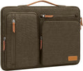 MOSISO 360 Protective Laptop Case 16 inch, 15-15.6 inch Laptop Sleeve Compatible with MacBook Pro 16, HP, Acer, Dell, Lenovo, ASUS, Side Open Carrying Case with 4 Zipper Pockets&Handle,Carob Brown