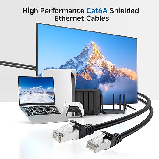Cable Matters 10Gbps 10-Pack Snagless Shielded Cat 6A Ethernet Cable - 5ft - Image 2