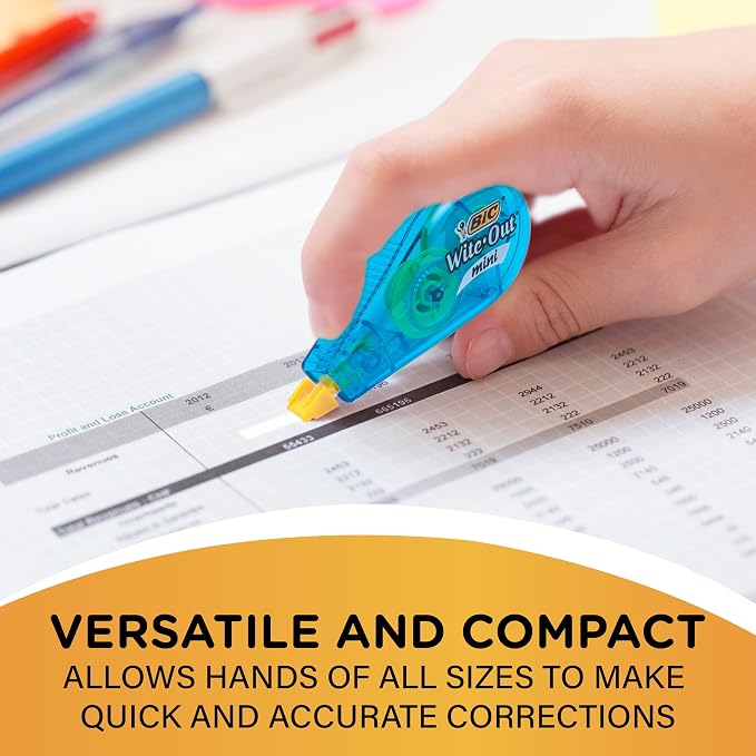 BIC Wite-Out Brand Mini Correction Tape, 16.4 Feet, Compact Tape Office or - Image 3