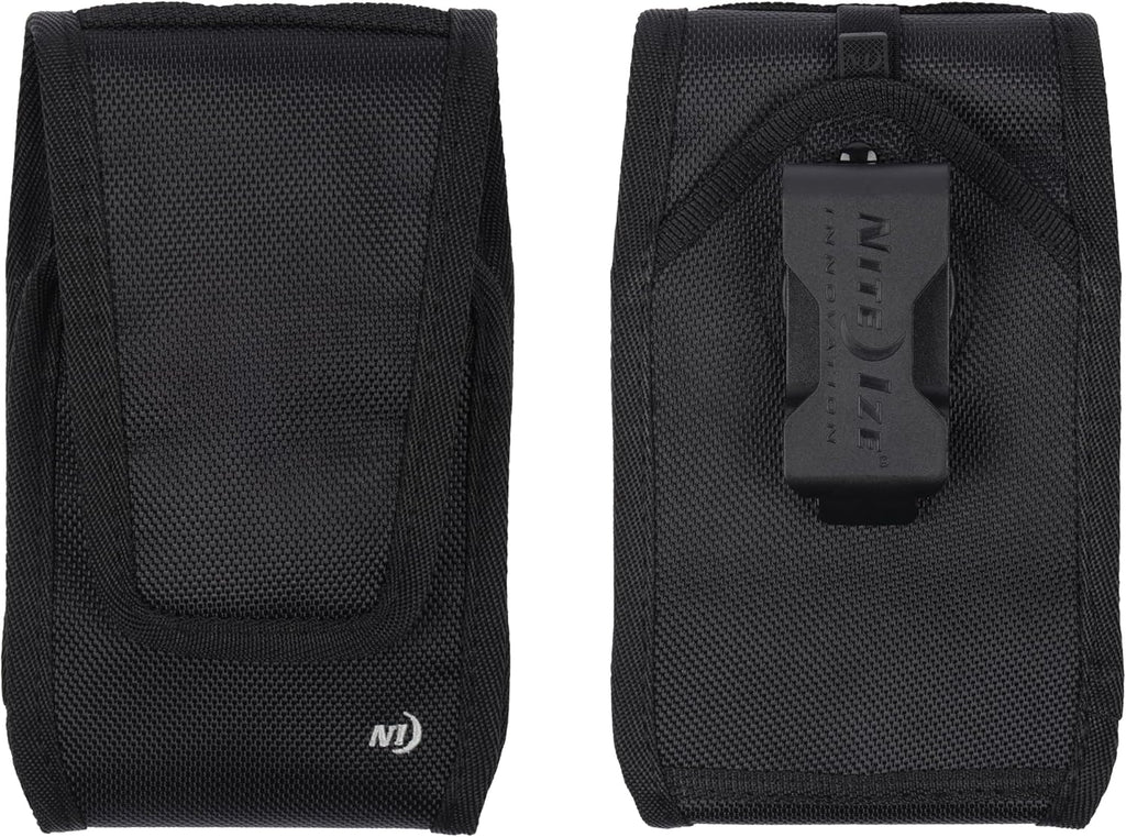 Nite Ize Clip Case Cargo Universal Rugged Phone Holster - Holster for Men's & Women's Belts - Utility Belt Pouch - Phone Accessories - XX-Large, Black