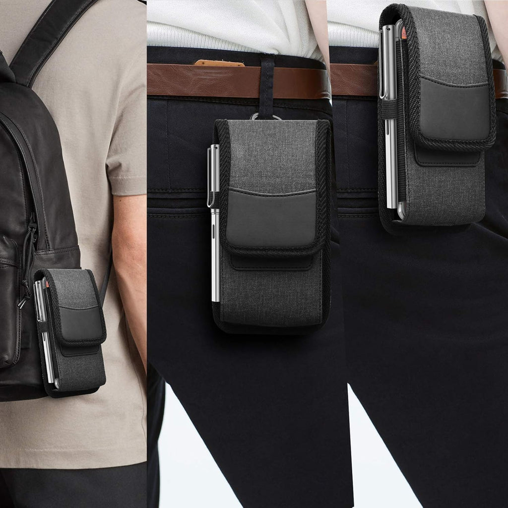 Njjex Cell Phone Holster for Samsung Galaxy S25 Ultra S24 S23 Plus S22 S21 S20 FE Note 20 Ultra A14 A15 A16 A17 A35 A36 iPhone 14 15 16 17 Pro Max Belt Clip Holster Phone Pouch Holder Carrying Case