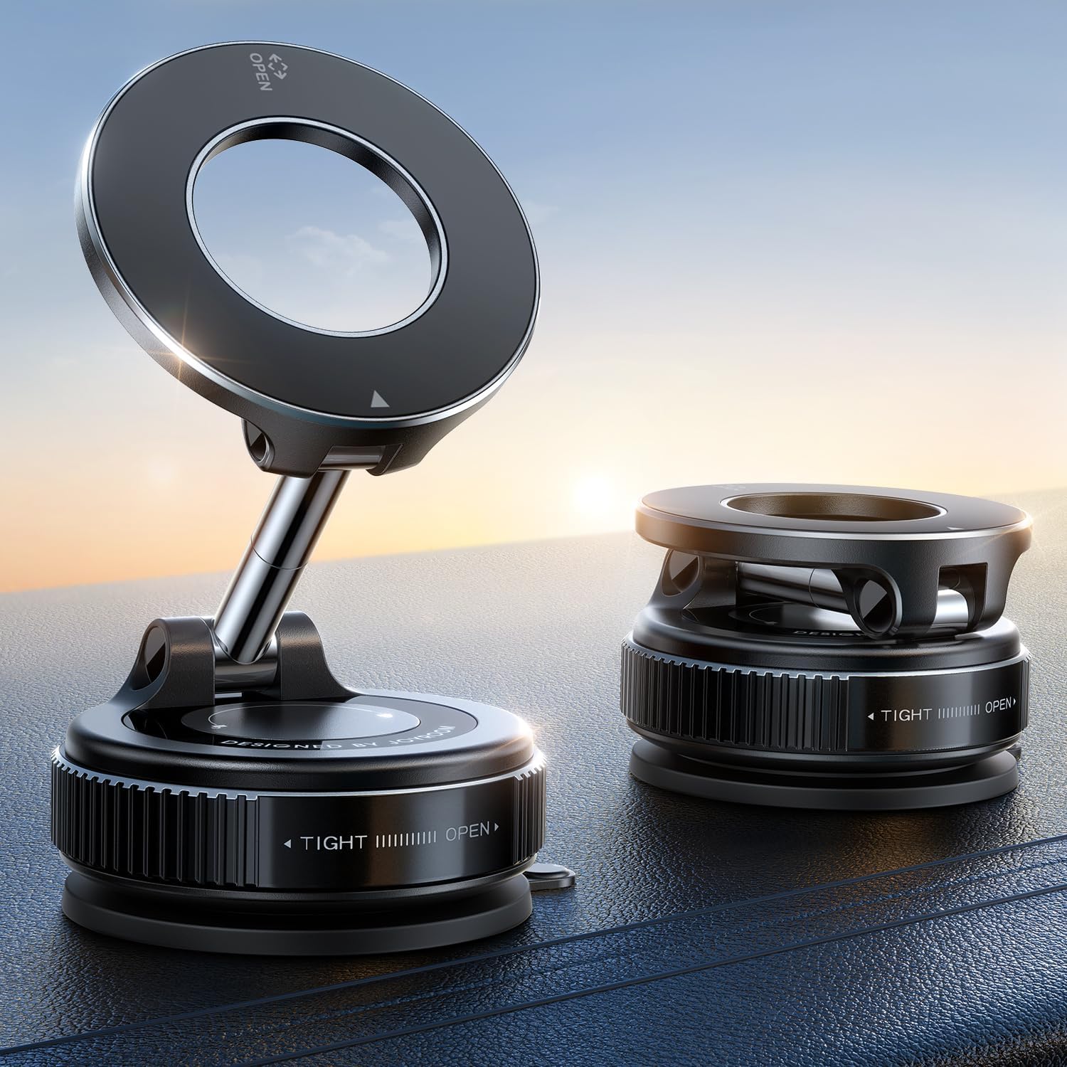 JOYROOM Vacuum Magnetic Phone Holder for Car, Strongest Suction Cup Phone Mount, 360° Adjustable Magsafe Car Mount, Foldable Car Phone Holder for iPhone 16 Pro Max 15 14 13 12 Plus/Android