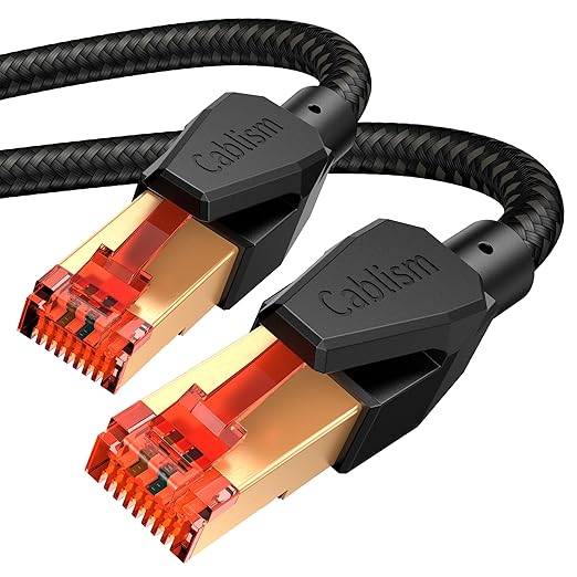 10 FT-2Pack Cat 8 Ethernet Cable Short, Heavy Duty High Speed LAN Network Cable by Unknown