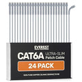 Everest Ultra Slim Cat6a Ethernet Patch Cables 5ft Gray by EverestMediaSolutions