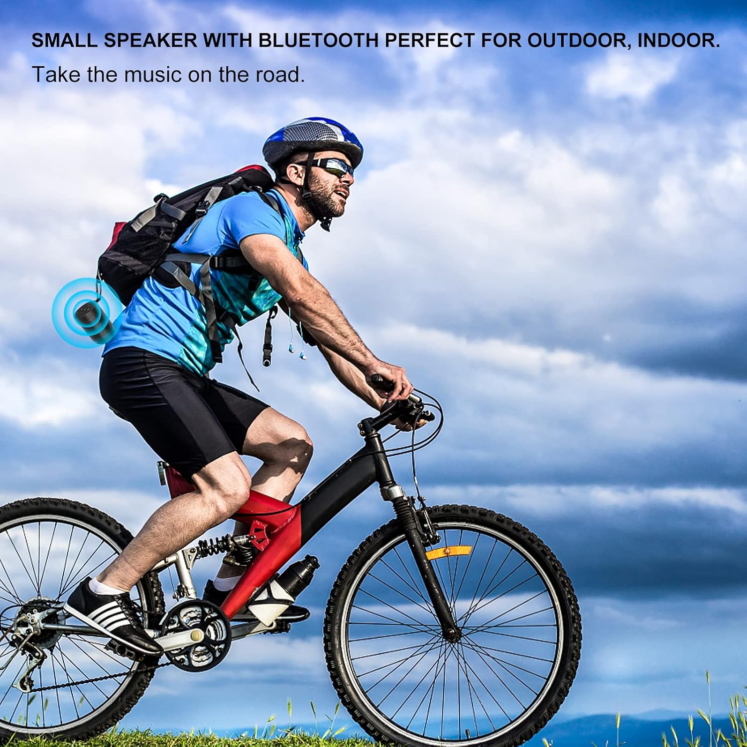 Bluetooth Speaker,5.3 Bluetooth Speakers Wireless,TWS Stereo Pairing,Built in Mic,360 HDSound,IP65 Waterproof Speaker,Support TF Card, for Home/Party/Outdoor/Beach, Gift for Men/Women-Black