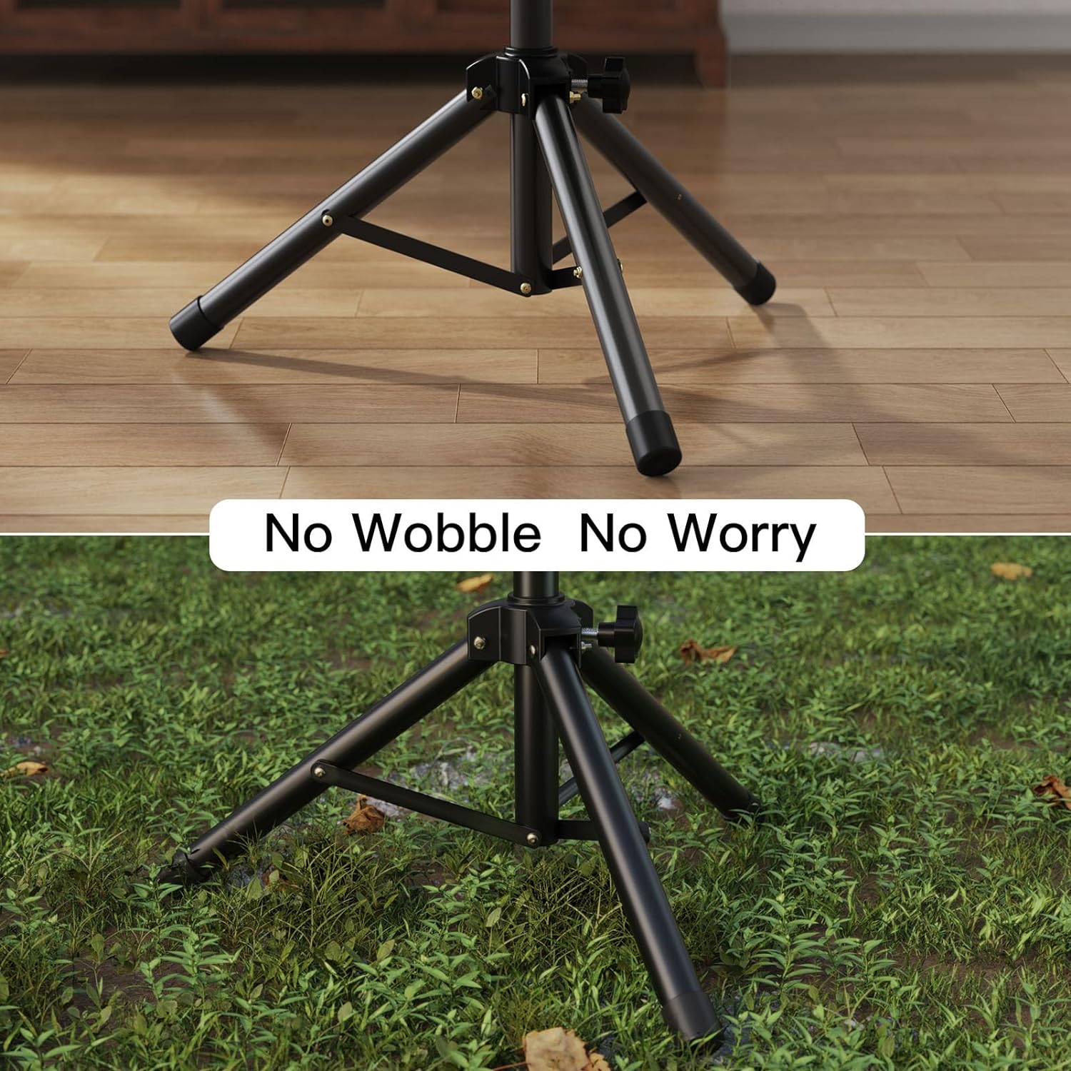 AMADA HOMEFURNISHING Height Adjustable Projector Tripod Stand for 26 to 51 in, Foldable Laptop Tripod Stand, Portable Outdoor Projector Stand for Laptop, Projector, DJ, or Sheet Music-AMPS02