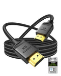 Silkland Certified 10K 8K HDMI 2.1 Cable 16.5ft, (Upgrade Braided) Ultra High Speed HDMI Cable [8K@60Hz, 4K@120Hz 144Hz] 48Gbps, HDR10, eARC, ARC, HDCP, Compatible for PS5/Xbox/Soundbar/Roku TV