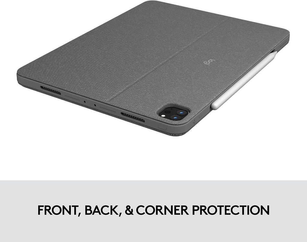 Logitech Combo Touch iPad Pro 11-inch (1st, 2nd, 3rd, 4th gen - 2018, 2020, 2021, 2022) Keyboard Case - Detachable Backlit Keyboard, Click-Anywhere Trackpad - Oxford Gray; USA Layout