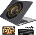 Batianda Premium Case for New MacBook Air 15 inch 2025 M4 2024 2023 with M3 M2 Chip Model A3114, Designed Black Protective Plastic Hardshell & Keyboard Cover & Screen Protector, Moon Magic