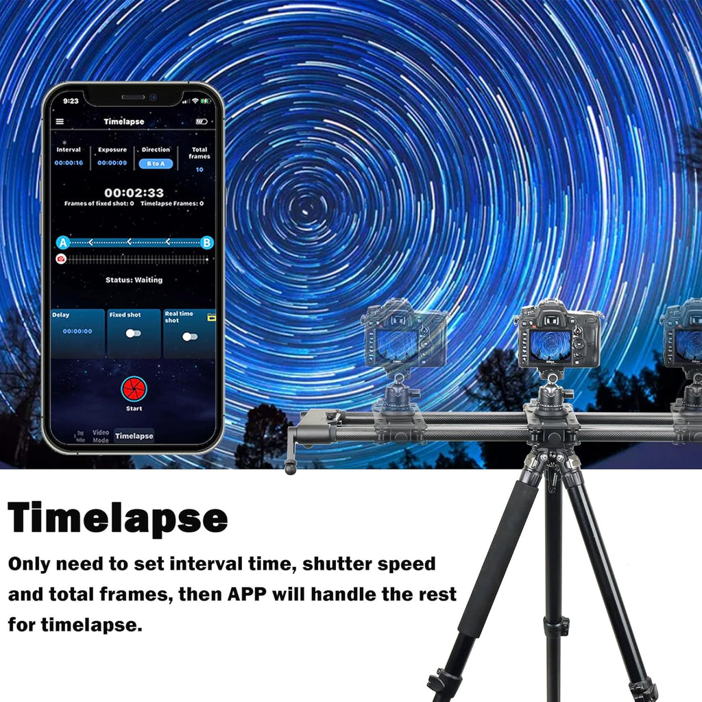 Konova New G1 Wireless Motorized Integrated Carbon Slider for Video, Time Lapse, Stop Motion, Parallax Panormaic Shooting (100cm (39.4"))