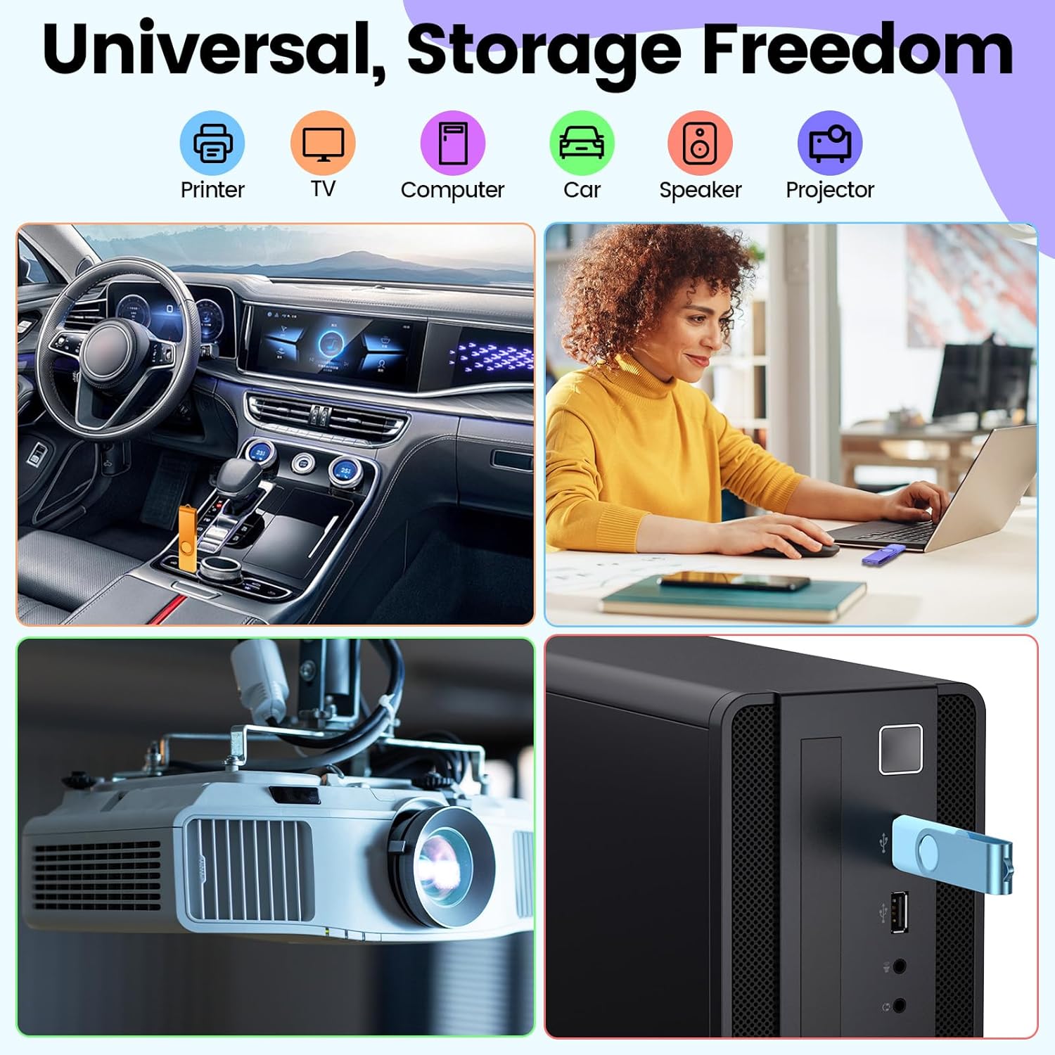 Kepmem 10Pcs 2GB USB Flash Drives Bulk USB 2.0 Flash Memory Stick 10 Pack Thumb Drives Pen Drive Mixed Colors Jump Drive 2 GB with LED Light for Storage and Backup by