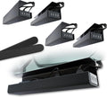 No-Screw Under Desk Cable Management Tray - Self-Adhesive Installation, Cord Management, Cable Tray, Under Desk Wire Organizer - Black Set of 4