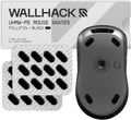 Wallhack UHMW-PE Pill Mouse Skates | Premium Universal Skates for Gaming Mice | Ultra-Smooth Glide on Cloth & Glass Pads | Customize Speed & Control | Durable, Easy to Apply | Black 7mm x 14mm