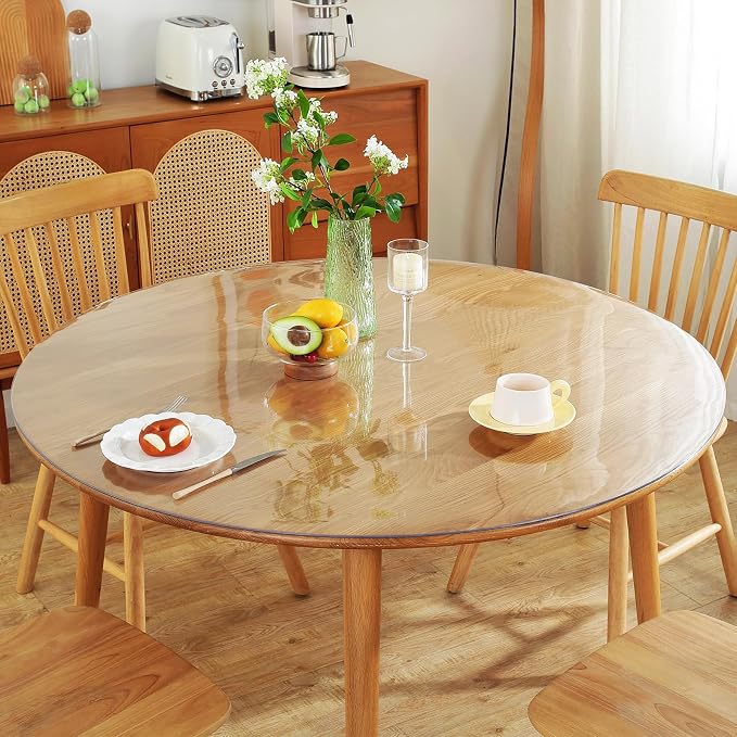 Warmstar Clear Table Protector, 2mm Thick, 39 Inch Round, Plastic Table Cover by Warmstar
