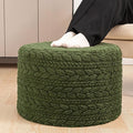 Round Pouf Ottoman 20 x 20 x 14 Inches Boho Poof Home Decor Floor Pouffe by Poofieotto